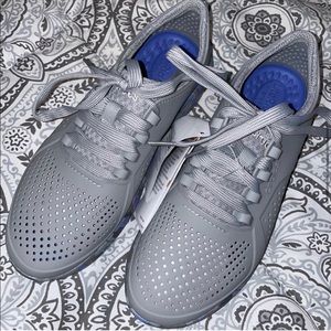 Re-poshing brand new croc sneakers.